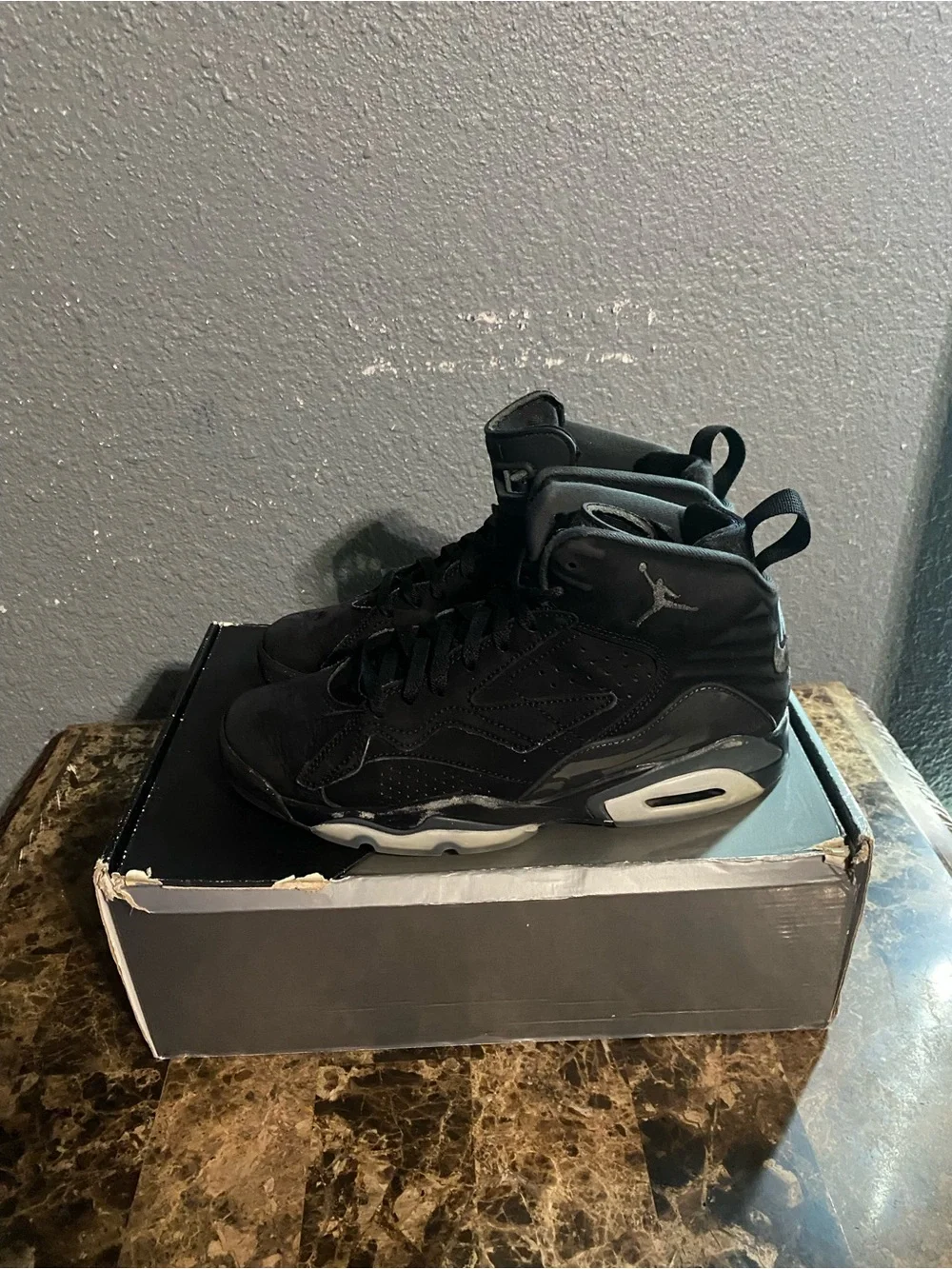 Jordan Men's Black High-Top Suede Sneakers